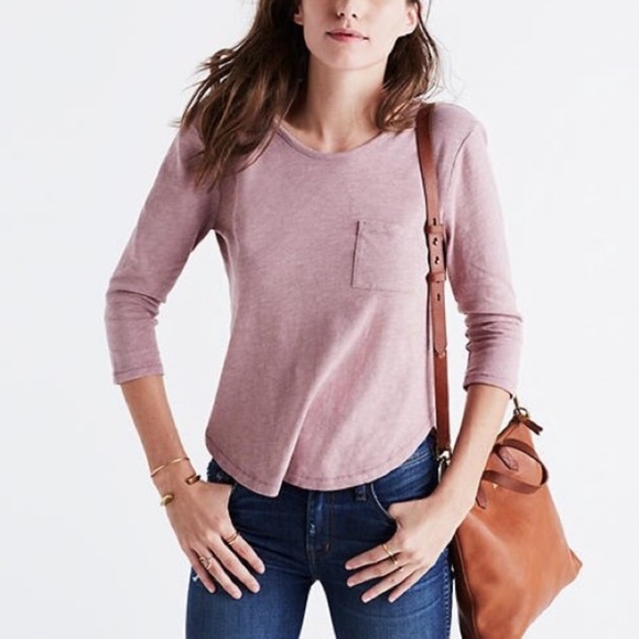 Madewell Tops - Madewell Scoop 3/4 Sleeve Top